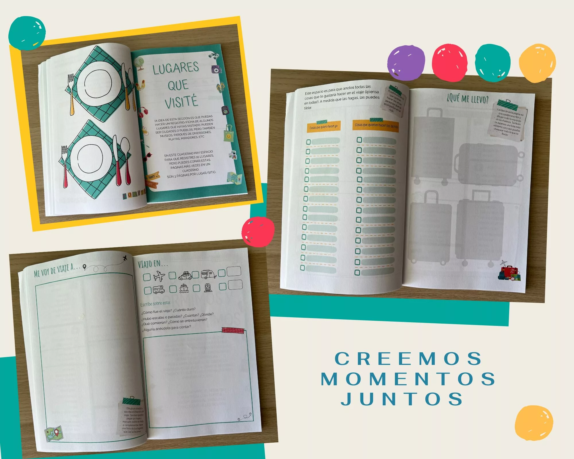 diario de viaje infantil cuaderno